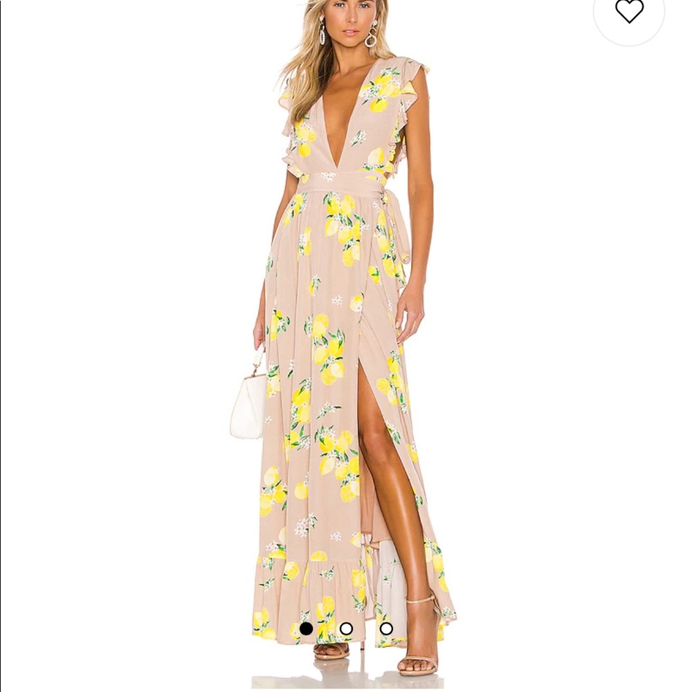 Majorelle Sweet Pea Dress in Tan Lemon